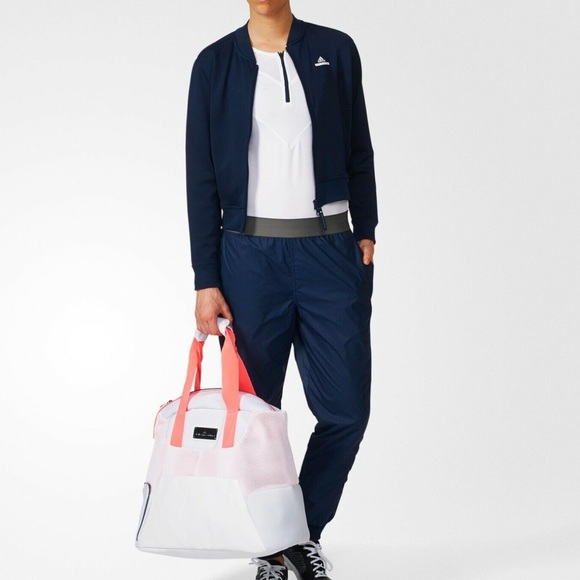 STELLA MCCARTNEY X ADIDAS BLUE CROP BOMBER JACKET SMALL - Picture 3 of 16